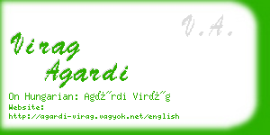 virag agardi business card